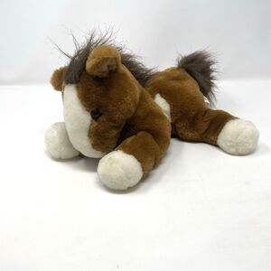 Giddy Up Corral Pony Plush Brown & White Horse Stuffed Animal Western Toy